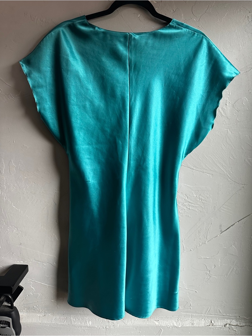 Vintage Victoria’s Secret Teal Satin Sleep Dress Y2K Slip Lingerie Mini Sz M - Picture 10 of 10